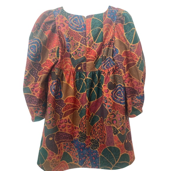 Farm Rio Hidden Animals Print Fleece Puff Sleeve Mini Dress XL - Picture 5 of 6